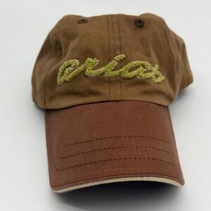 Ariat Brown Two Tone Cotton Baseball Cap Chenille Script Logo Adjustable Hat